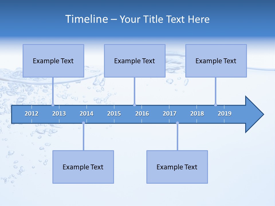 A Blue Water Powerpoint Presentation With Bubbles PowerPoint Template