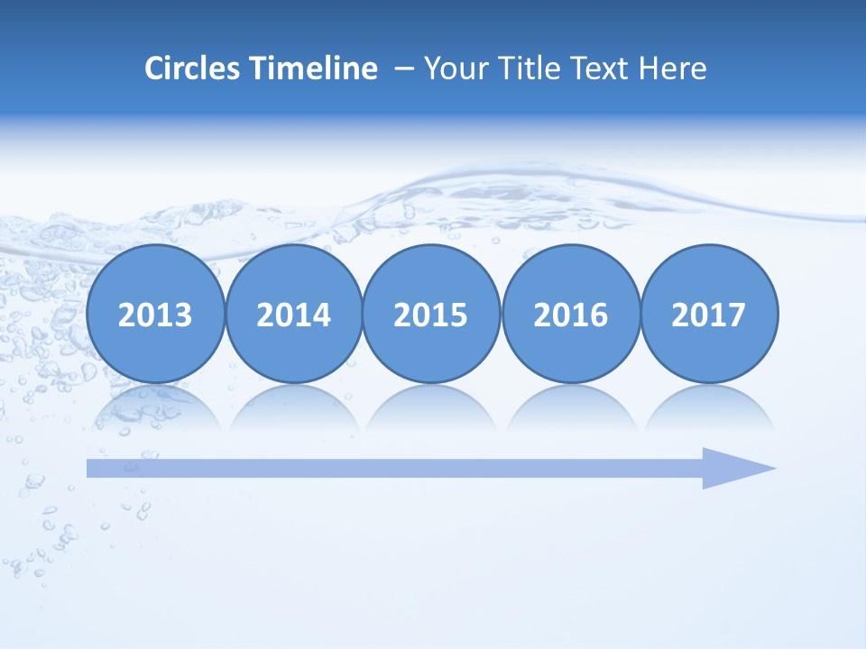 A Blue Water Powerpoint Presentation With Bubbles PowerPoint Template