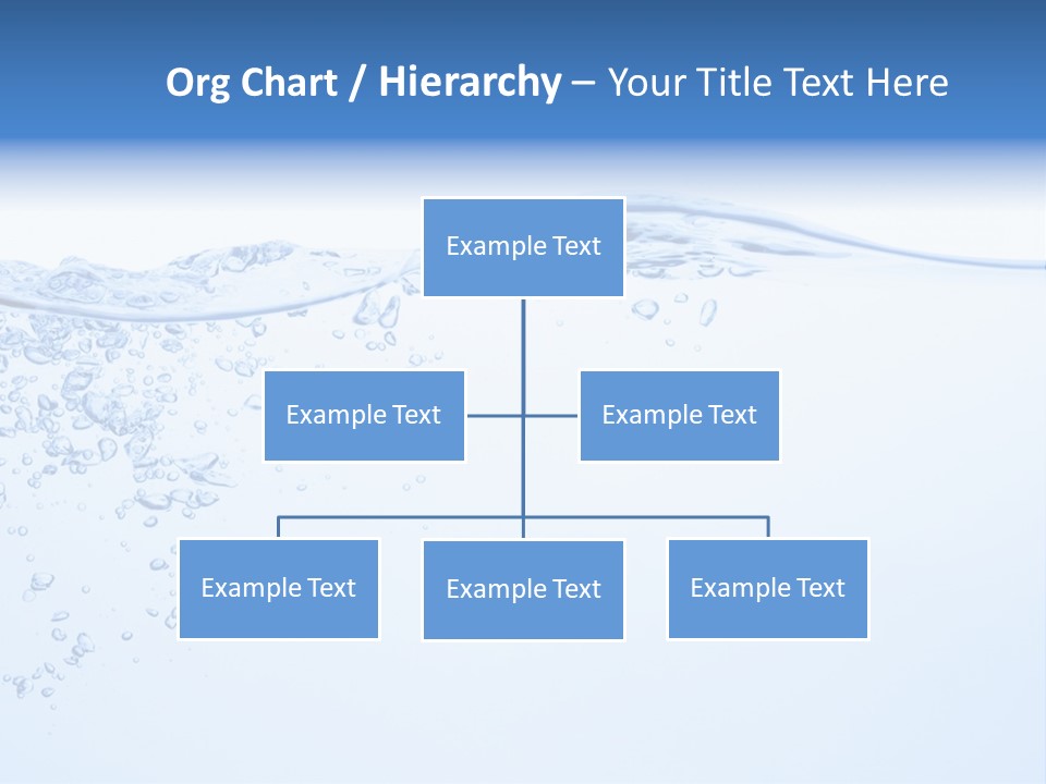 A Blue Water Powerpoint Presentation With Bubbles PowerPoint Template