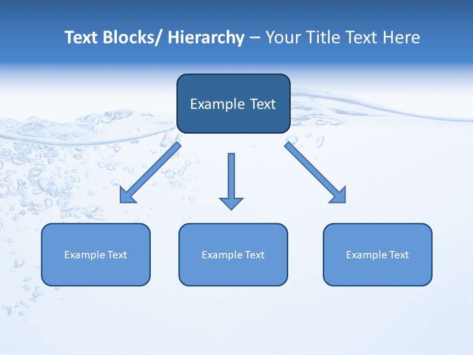 A Blue Water Powerpoint Presentation With Bubbles PowerPoint Template