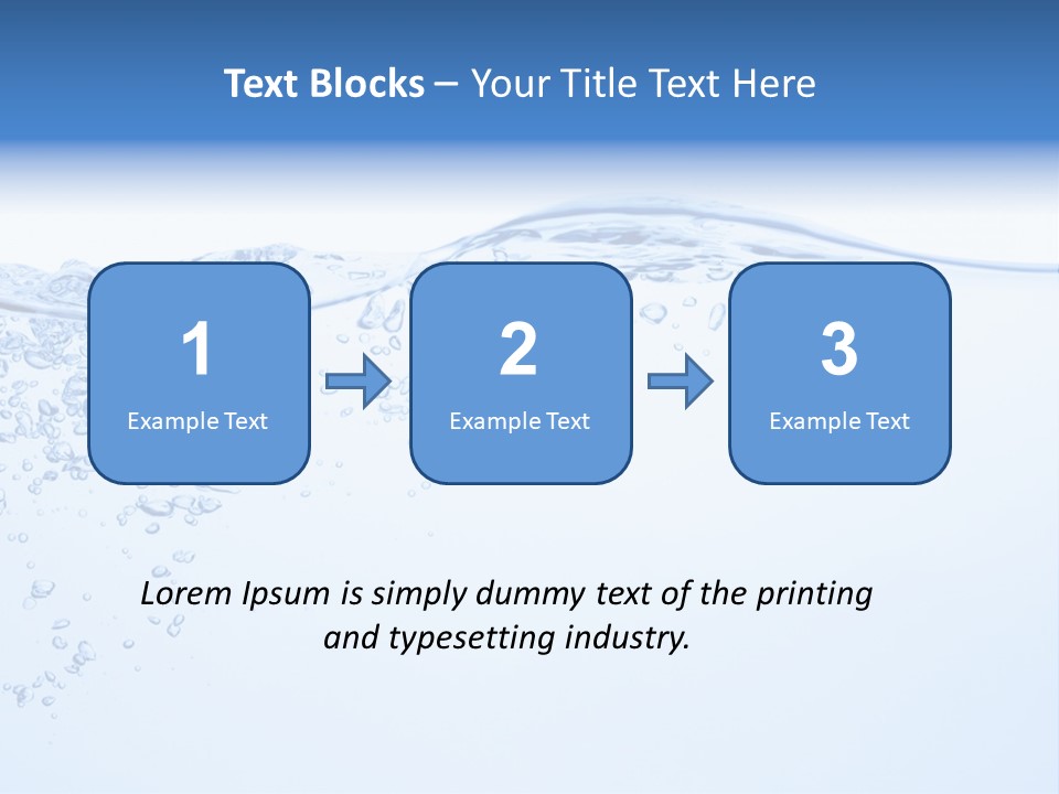 A Blue Water Powerpoint Presentation With Bubbles PowerPoint Template