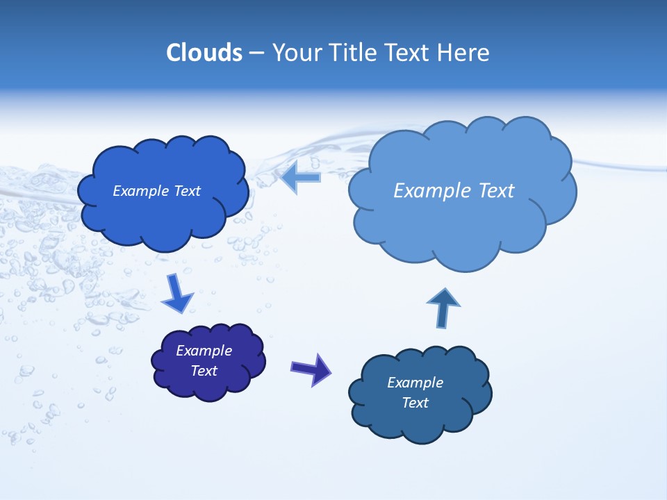 A Blue Water Powerpoint Presentation With Bubbles PowerPoint Template