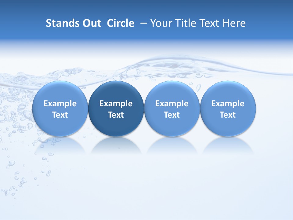 A Blue Water Powerpoint Presentation With Bubbles PowerPoint Template