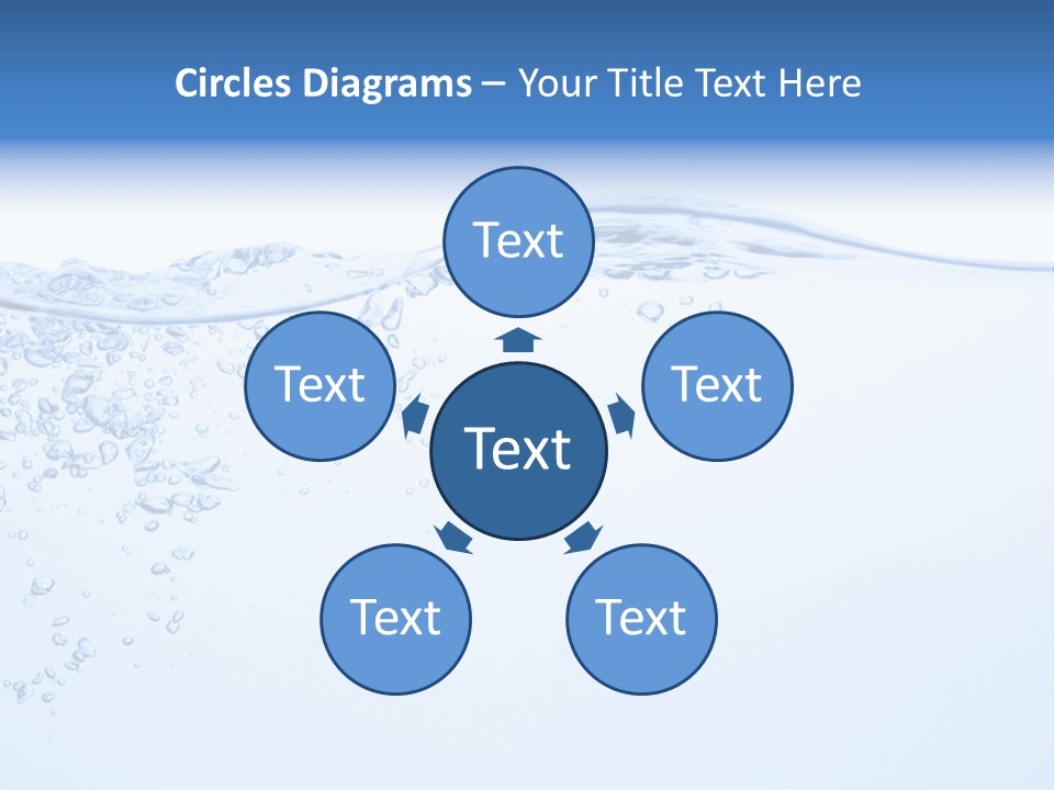 A Blue Water Powerpoint Presentation With Bubbles PowerPoint Template