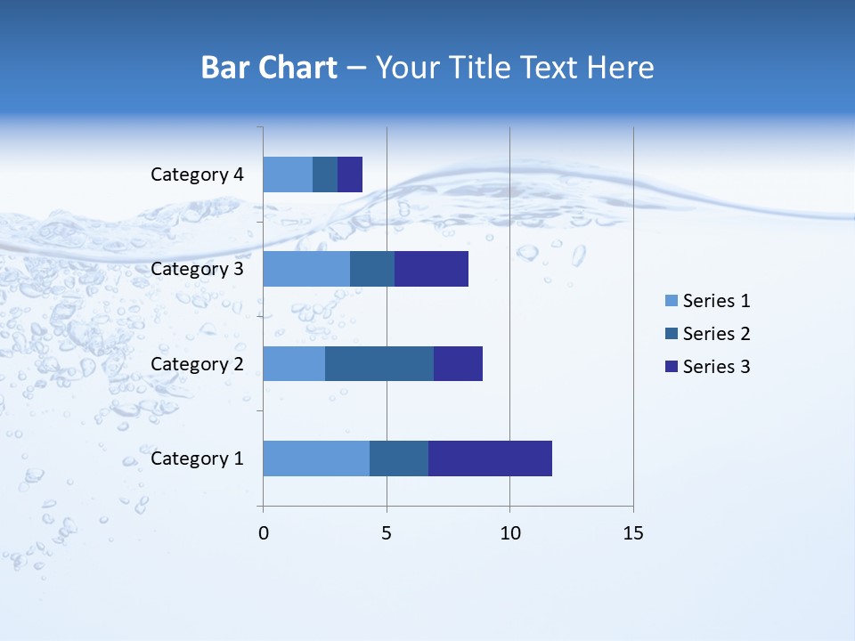 A Blue Water Powerpoint Presentation With Bubbles PowerPoint Template