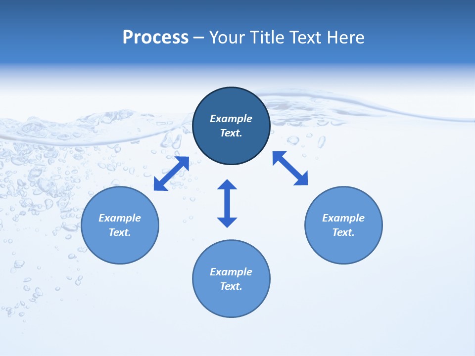 A Blue Water Powerpoint Presentation With Bubbles PowerPoint Template