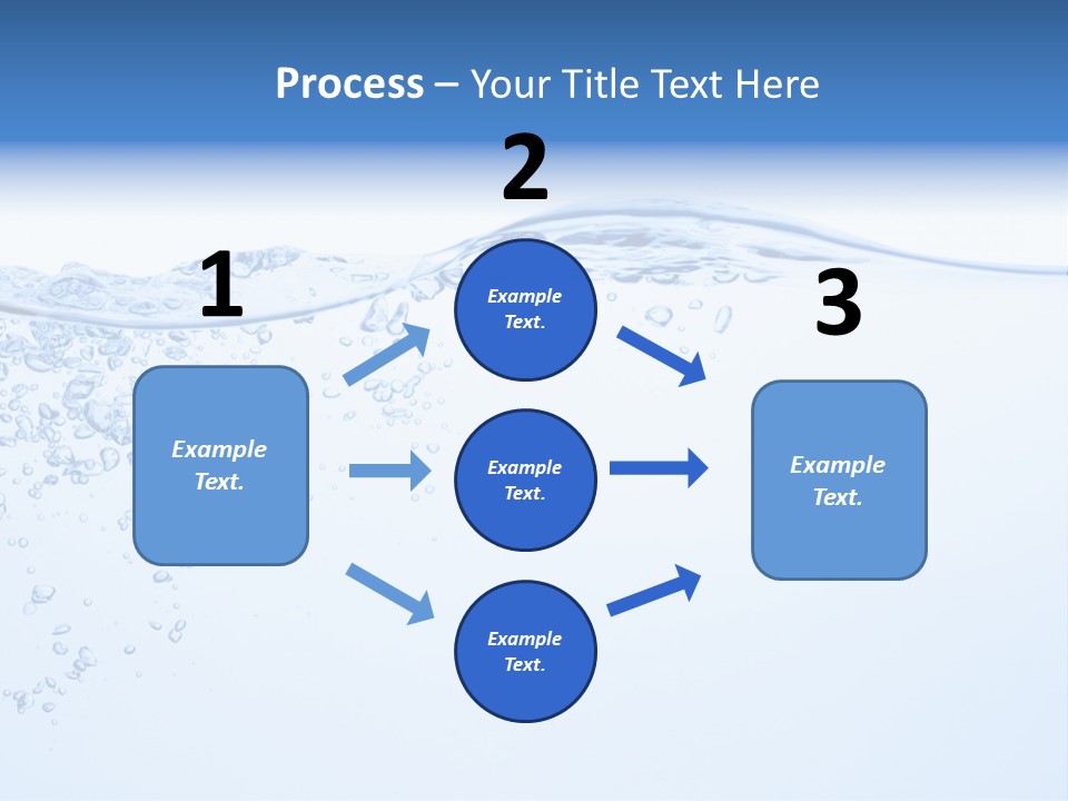 A Blue Water Powerpoint Presentation With Bubbles PowerPoint Template