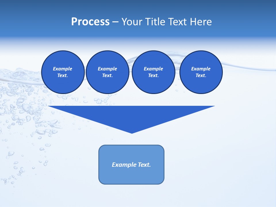 A Blue Water Powerpoint Presentation With Bubbles PowerPoint Template