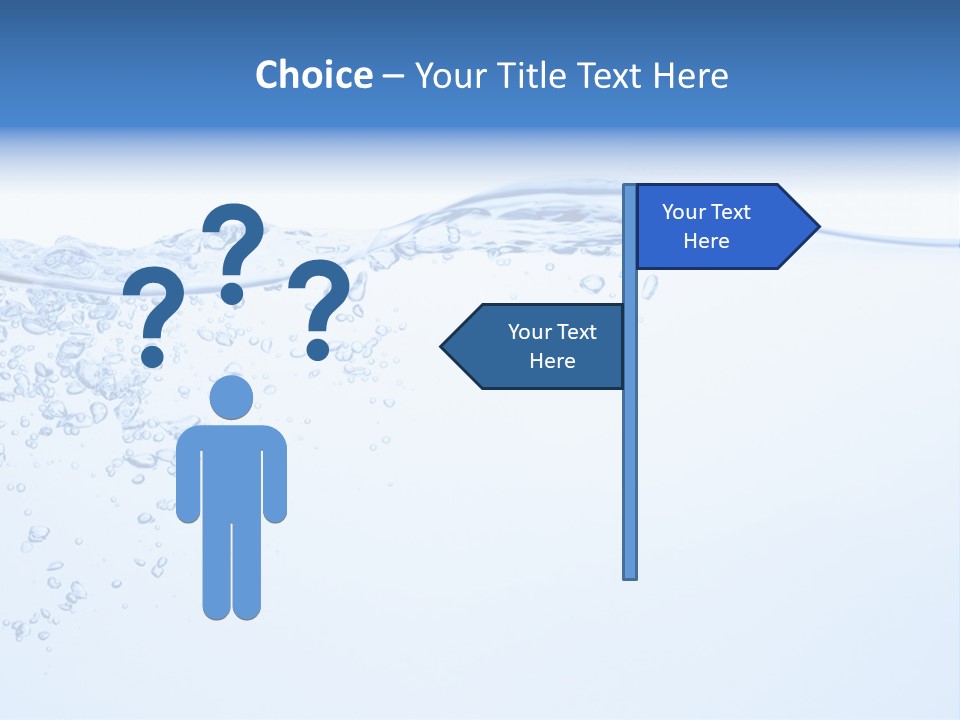 A Blue Water Powerpoint Presentation With Bubbles PowerPoint Template