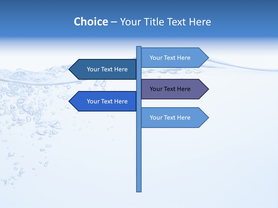 A Blue Water Powerpoint Presentation With Bubbles PowerPoint Template