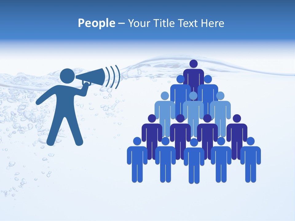 A Blue Water Powerpoint Presentation With Bubbles PowerPoint Template