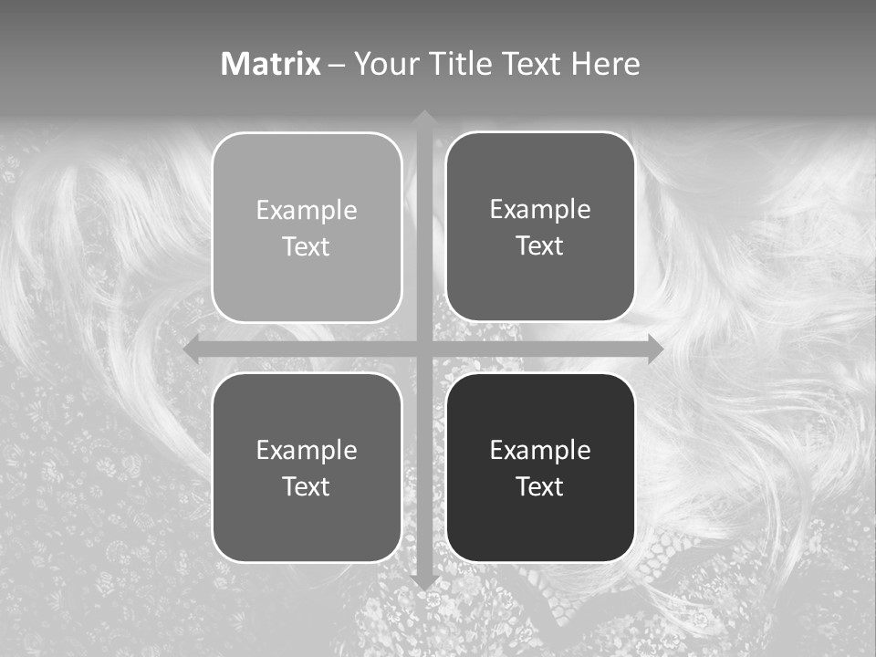 A Beautiful Blond Woman With Long Hair Powerpoint Template PowerPoint Template