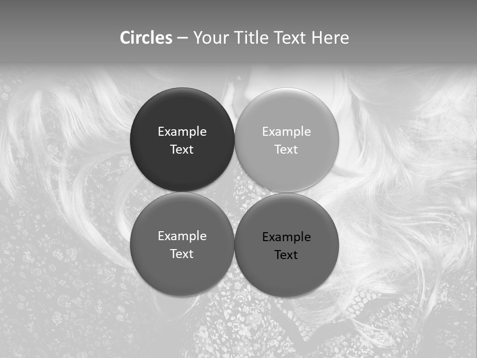 A Beautiful Blond Woman With Long Hair Powerpoint Template PowerPoint Template