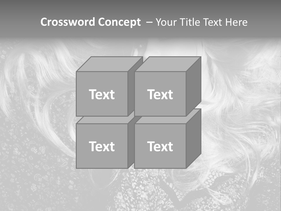 A Beautiful Blond Woman With Long Hair Powerpoint Template PowerPoint Template