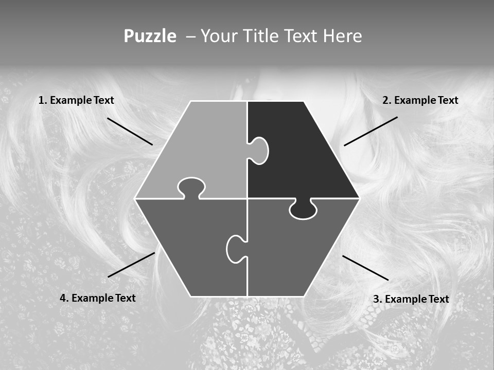 A Beautiful Blond Woman With Long Hair Powerpoint Template PowerPoint Template