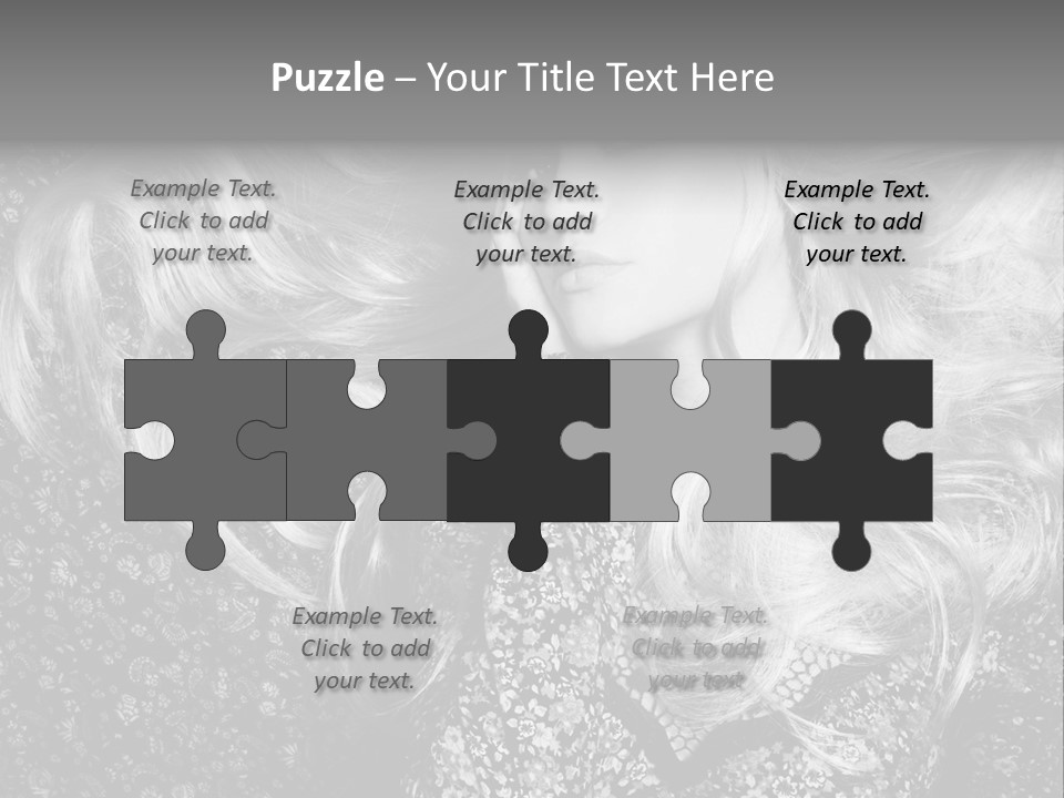 A Beautiful Blond Woman With Long Hair Powerpoint Template PowerPoint Template