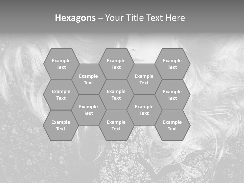 A Beautiful Blond Woman With Long Hair Powerpoint Template PowerPoint Template