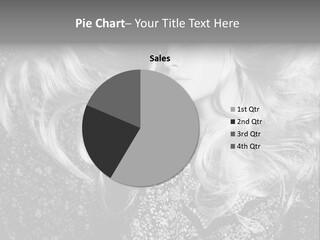 A Beautiful Blond Woman With Long Hair Powerpoint Template PowerPoint Template