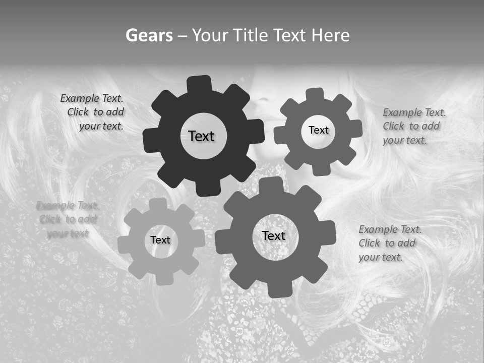 A Beautiful Blond Woman With Long Hair Powerpoint Template PowerPoint Template