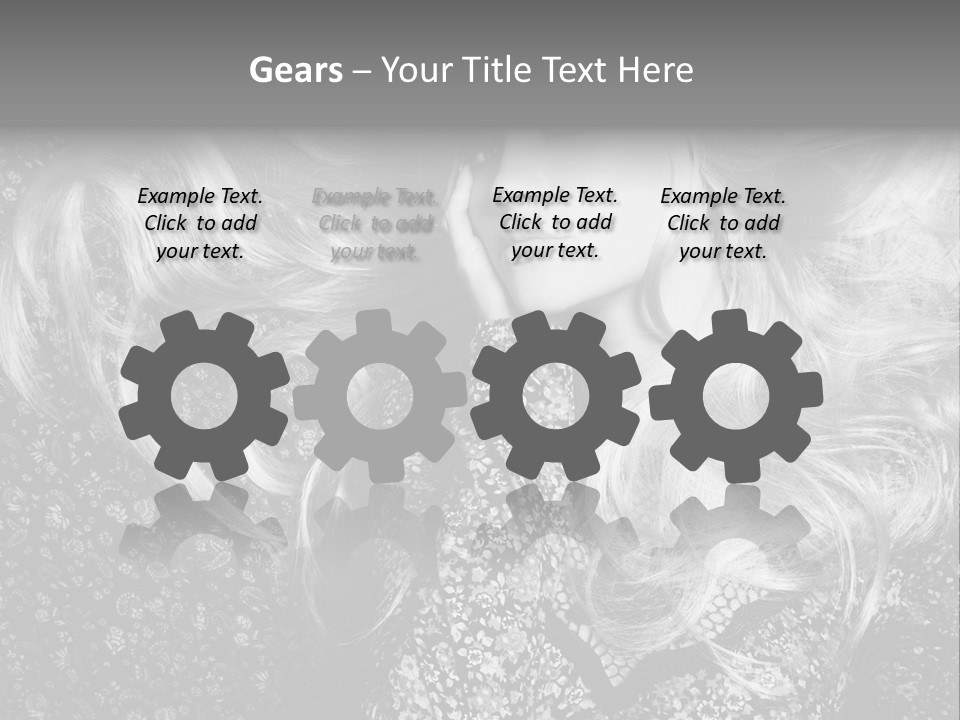 A Beautiful Blond Woman With Long Hair Powerpoint Template PowerPoint Template