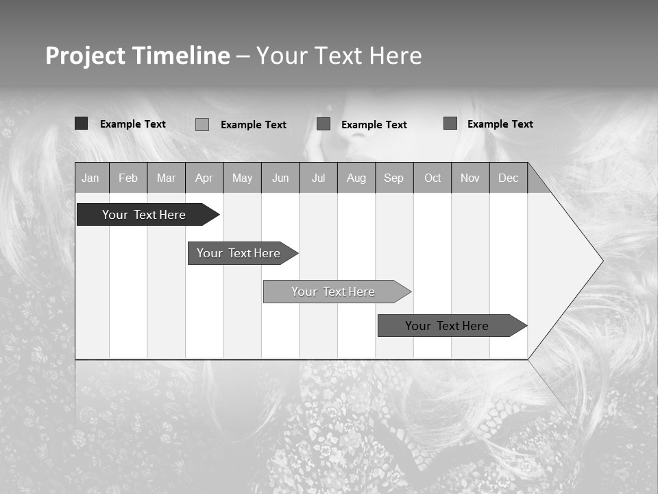 A Beautiful Blond Woman With Long Hair Powerpoint Template PowerPoint Template