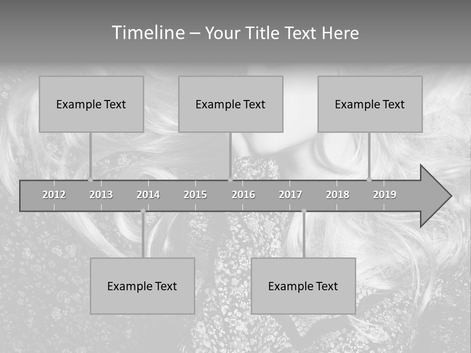 A Beautiful Blond Woman With Long Hair Powerpoint Template PowerPoint Template