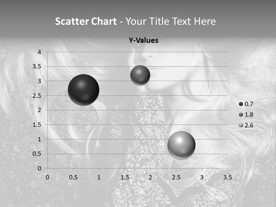 A Beautiful Blond Woman With Long Hair Powerpoint Template PowerPoint Template