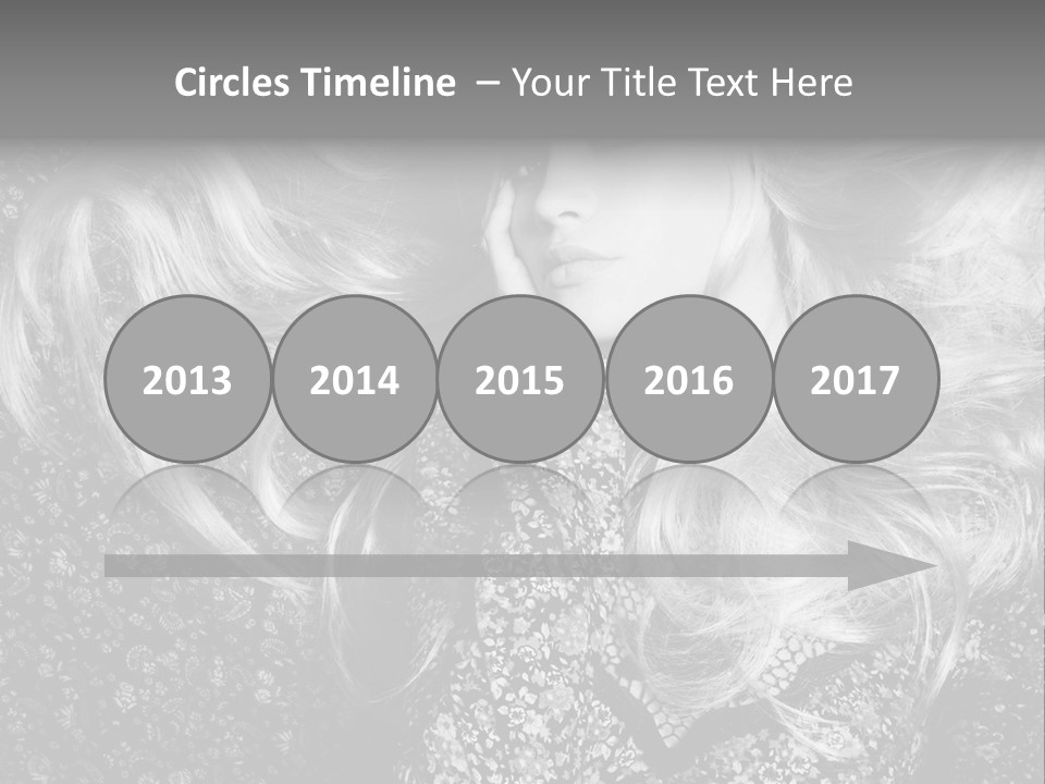 A Beautiful Blond Woman With Long Hair Powerpoint Template PowerPoint Template