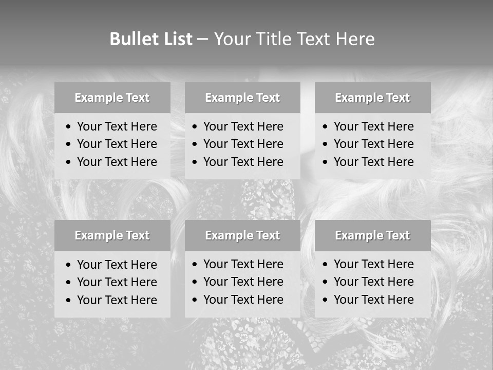 A Beautiful Blond Woman With Long Hair Powerpoint Template PowerPoint Template