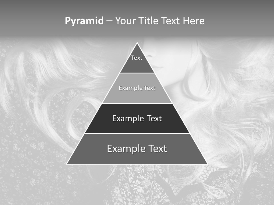 A Beautiful Blond Woman With Long Hair Powerpoint Template PowerPoint Template