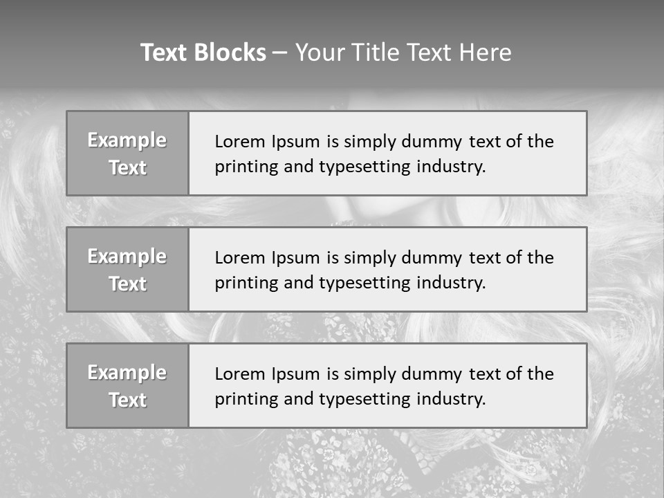 A Beautiful Blond Woman With Long Hair Powerpoint Template PowerPoint Template