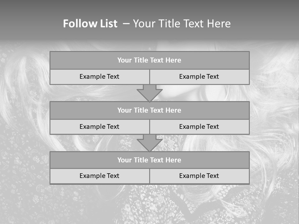 A Beautiful Blond Woman With Long Hair Powerpoint Template PowerPoint Template