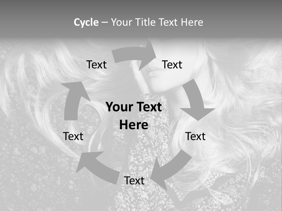 A Beautiful Blond Woman With Long Hair Powerpoint Template PowerPoint Template