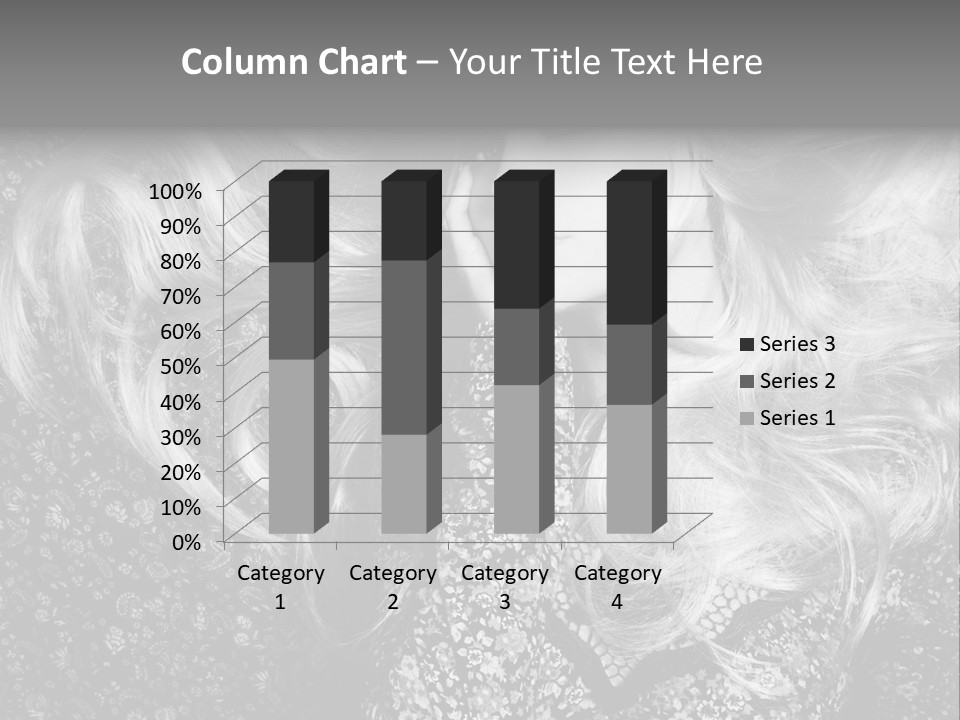 A Beautiful Blond Woman With Long Hair Powerpoint Template PowerPoint Template