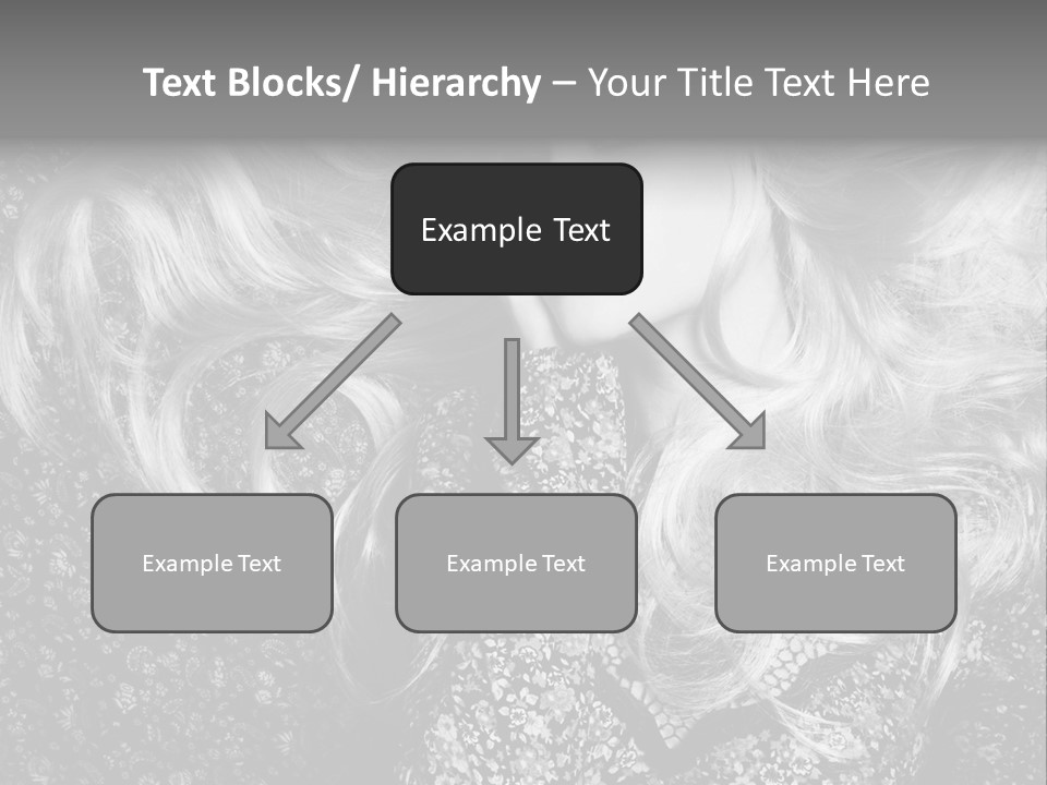 A Beautiful Blond Woman With Long Hair Powerpoint Template PowerPoint Template