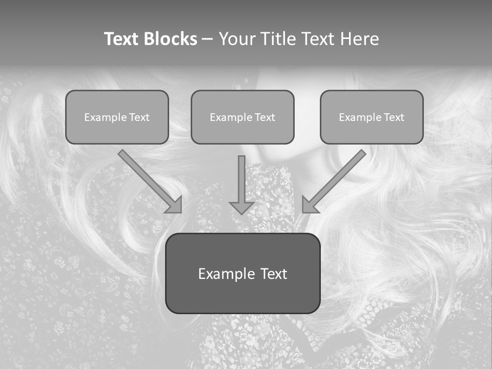 A Beautiful Blond Woman With Long Hair Powerpoint Template PowerPoint Template