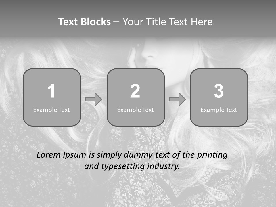A Beautiful Blond Woman With Long Hair Powerpoint Template PowerPoint Template
