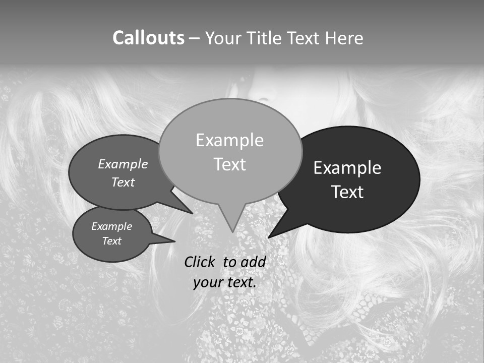 A Beautiful Blond Woman With Long Hair Powerpoint Template PowerPoint Template