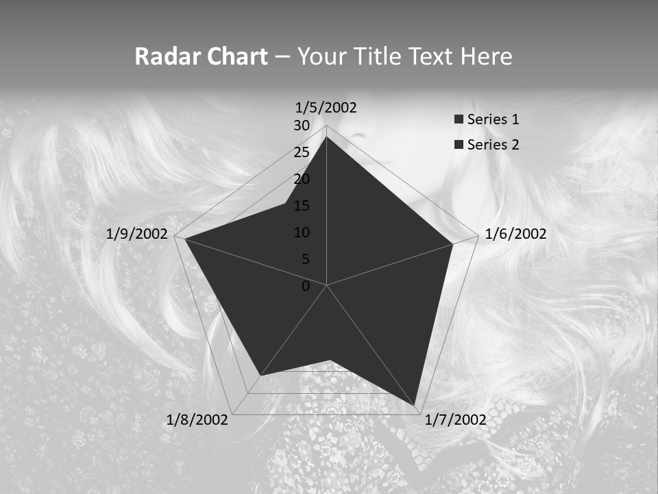 A Beautiful Blond Woman With Long Hair Powerpoint Template PowerPoint Template