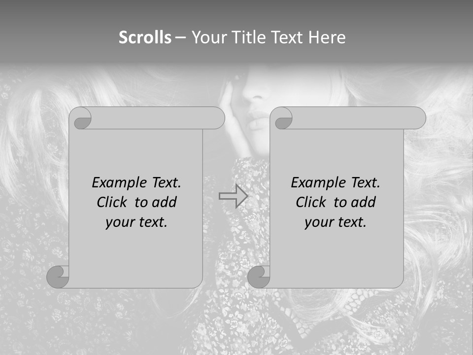 A Beautiful Blond Woman With Long Hair Powerpoint Template PowerPoint Template