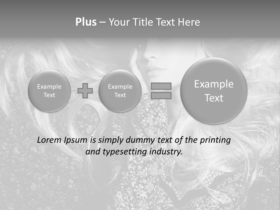 A Beautiful Blond Woman With Long Hair Powerpoint Template PowerPoint Template