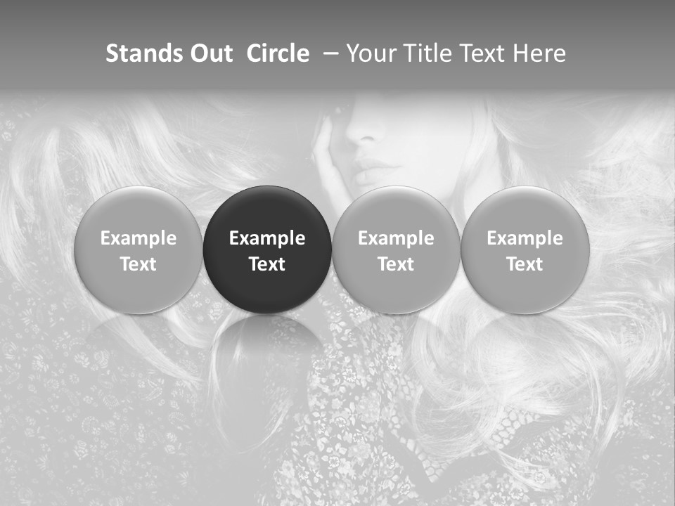 A Beautiful Blond Woman With Long Hair Powerpoint Template PowerPoint Template