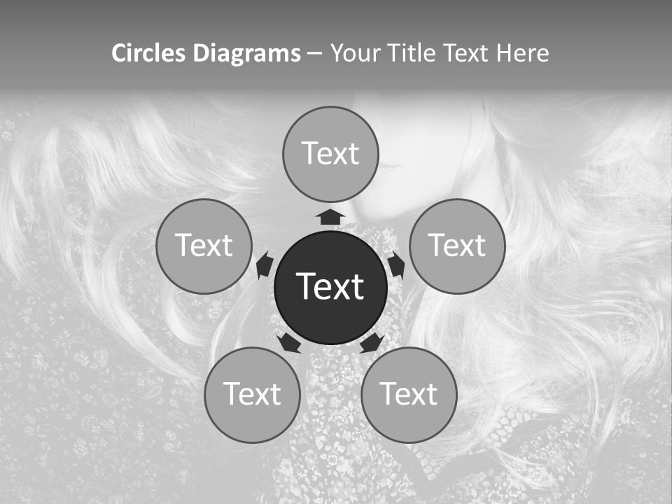 A Beautiful Blond Woman With Long Hair Powerpoint Template PowerPoint Template