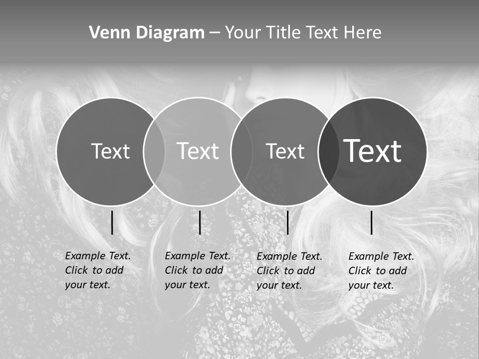 A Beautiful Blond Woman With Long Hair Powerpoint Template PowerPoint Template