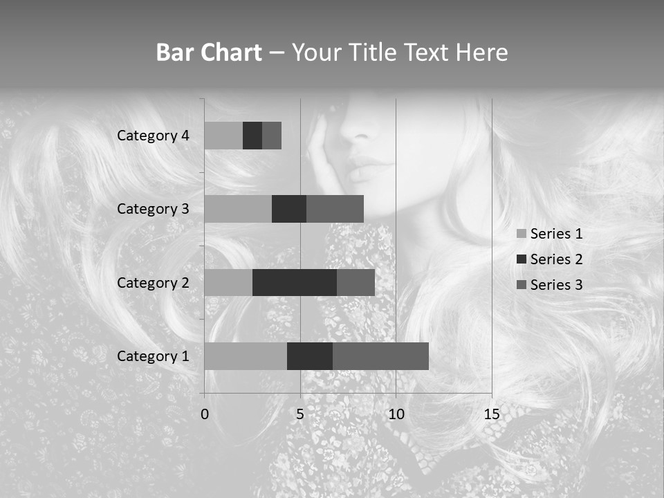 A Beautiful Blond Woman With Long Hair Powerpoint Template PowerPoint Template