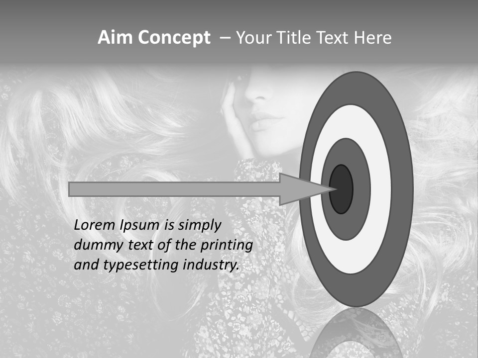 A Beautiful Blond Woman With Long Hair Powerpoint Template PowerPoint Template