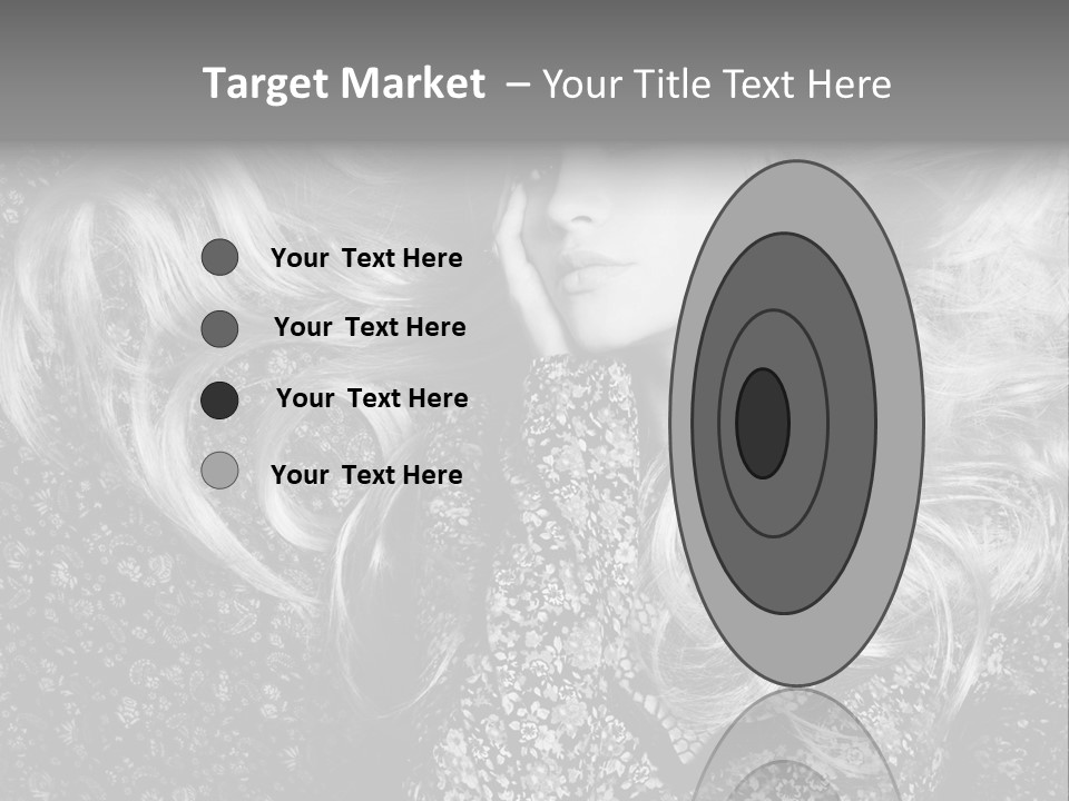 A Beautiful Blond Woman With Long Hair Powerpoint Template PowerPoint Template