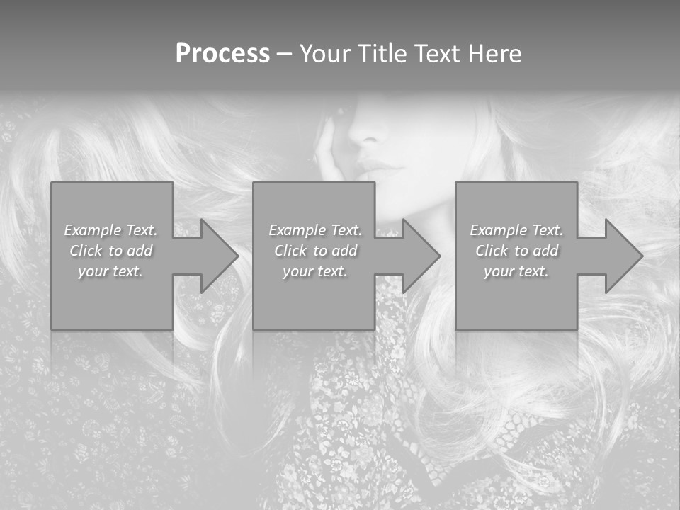 A Beautiful Blond Woman With Long Hair Powerpoint Template PowerPoint Template
