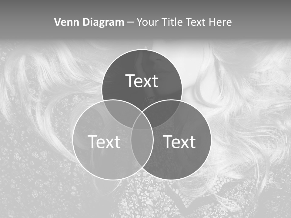 A Beautiful Blond Woman With Long Hair Powerpoint Template PowerPoint Template