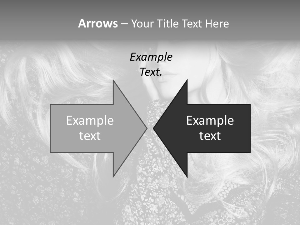 A Beautiful Blond Woman With Long Hair Powerpoint Template PowerPoint Template